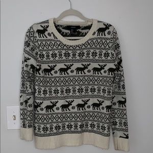 Green and White Forever 21 Christmas Sweater